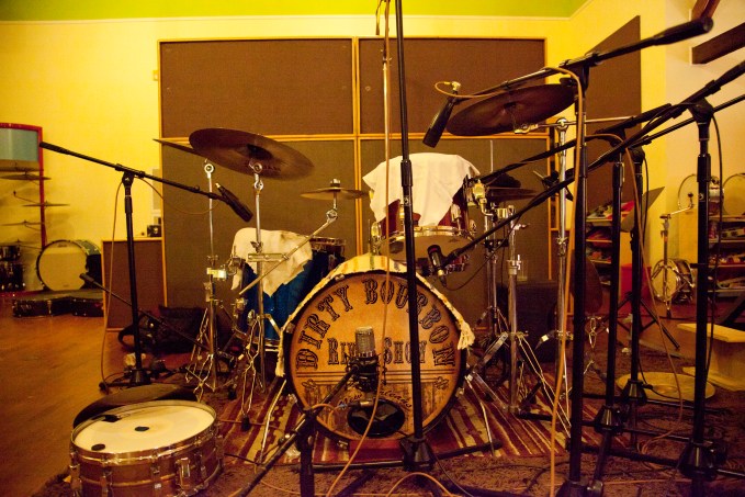 Drums Miked and Ready to Go